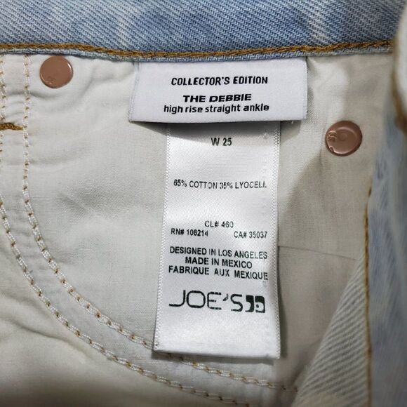 JOE'S JEANS Light Blue Debbie High Rise Straight Ankle 25 - Picture 13 of 15